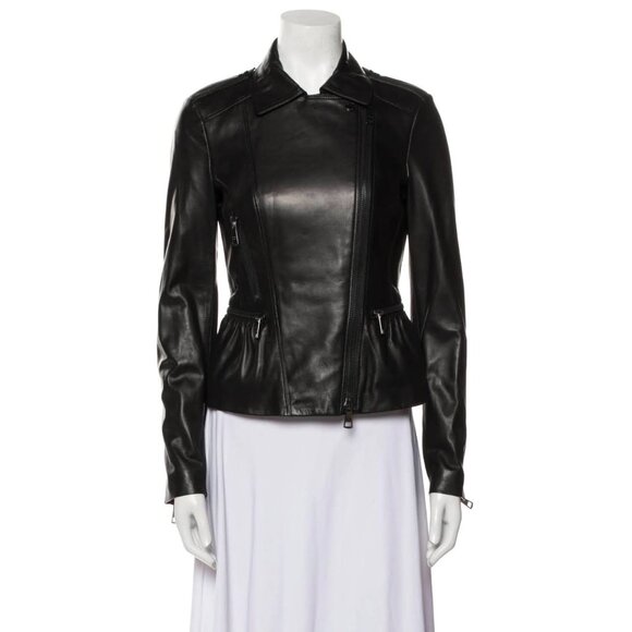 Burberry London Lambskin Biker Jacket - Picture 1 of 14
